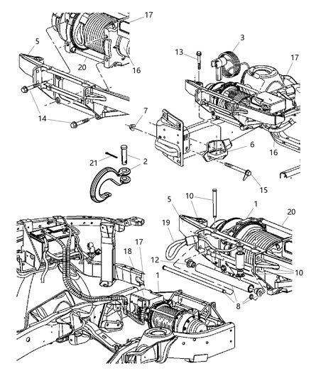 2011 Ram 2500  Bolt-Tapping HEXAGON Head Diagram for 6507593AA