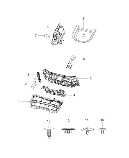 2015 Chrysler 200  SILENCER-Spare Tire Well Diagram for 68160388AA