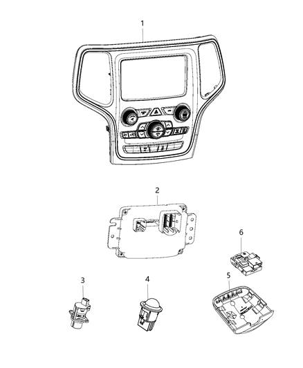2016 Jeep Grand Cherokee  Air Conditioner And Heater Module Diagram for 68251513AB