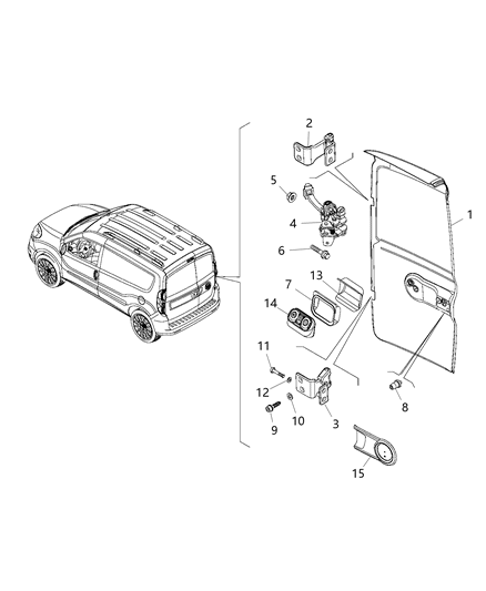 2017 Ram ProMaster City  Screw Diagram for 68094731AA