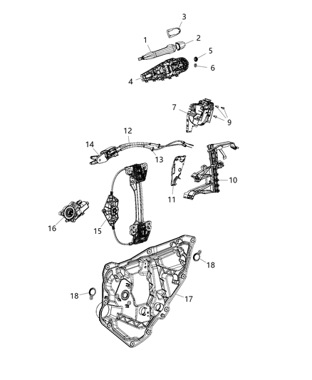 2016 Chrysler 200  Cable-Inside Lock Cable Diagram for 68249059AA
