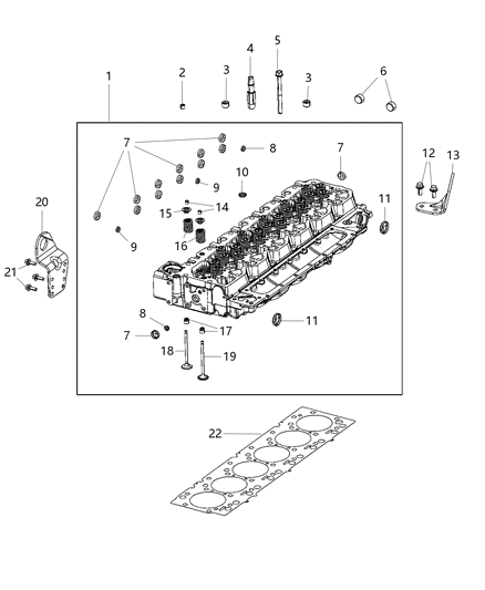 2019 Ram 2500  Bracket-Engine Lift Diagram for 68002993AB