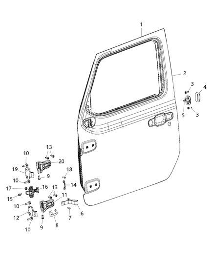 2021 Jeep Wrangler  Screw-Pan Head Diagram for 6512813AA
