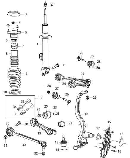 2013 Chrysler 300  Shield-Brake Diagram for 4779794AA