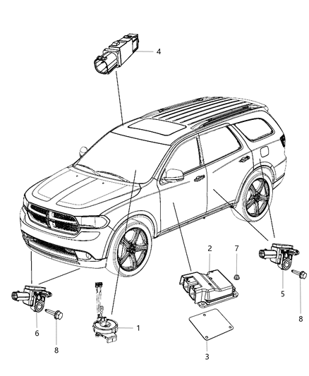 2021 Dodge Durango  OCCUPANT RESTRAINT Diagram for 68440557AB