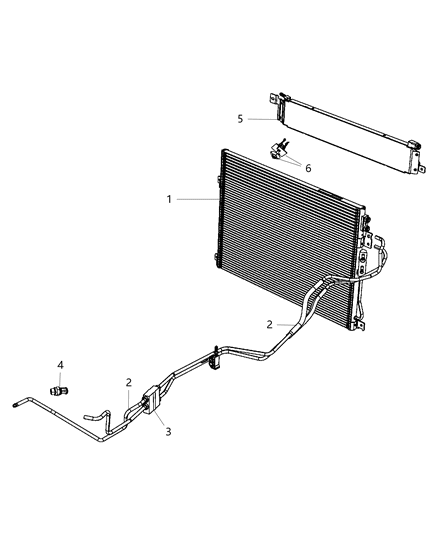 2013 Jeep Grand Cherokee  Hose-Oil Cooler Pressure And Ret Diagram for 55038075AG