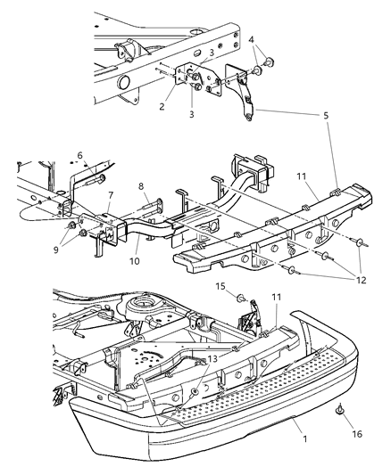 2004 Dodge Durango  Bracket Diagram for 55077833AA