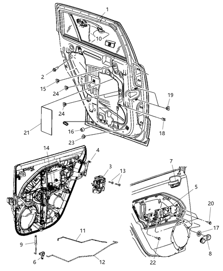 2012 Dodge Caliber  Handle-Exterior Door Diagram for 1MW30ARHAD