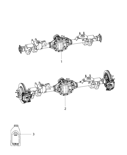 2021 Jeep Gladiator Axle-Rear Complete Diagram for 68369670AI