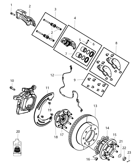 2011 Ram 3500 *Fluid-Brake Diagram for 4318081AC