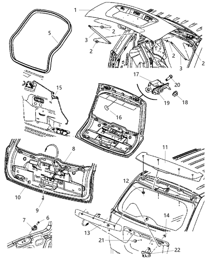 2007 Jeep Compass  Lever-Sliding Door Diagram for 4717942AD