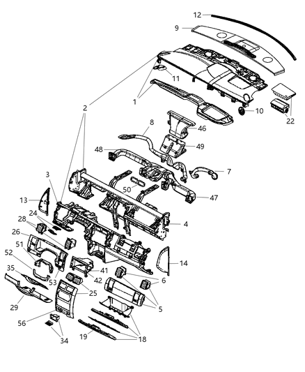 2006 Dodge Durango  Handle-Parking Brake Diagram for ZR951DHAH