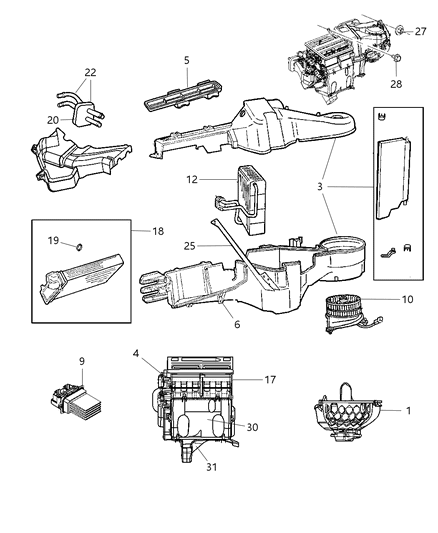 2008 Chrysler Pacifica  EVAPORATR-Air Conditioning Diagram for 68024435AA
