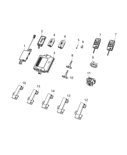 2021 Jeep Compass  Screw Diagram for 6511912AA
