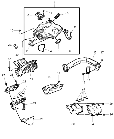 2005 Chrysler Pacifica  Sensor-Map Diagram for 56041018AC