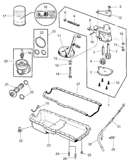 1999 Jeep Cherokee  Pan-Engine Oil Diagram for 53020833AB