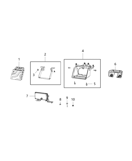 2020 Jeep Gladiator  Bracket-Adaptive Cruise Control Diagram for 68422194AB