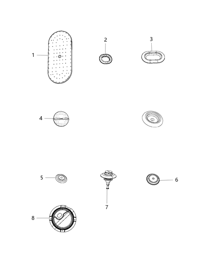 2020 Chrysler Voyager  Cover-Fuel Pump Access Diagram for 68227811AA