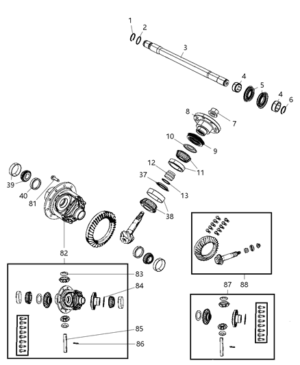 2008 Dodge Nitro  Gear Kit-Ring And PINION Diagram for 68004071AA