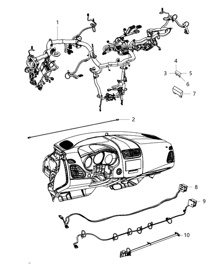 2014 Dodge Dart  Cable-Usb Auxiliary Port Diagram for 68086690AE