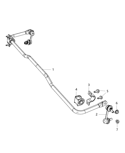 2009 Dodge Journey  Bar-Rear Suspension Diagram for 4766435AA
