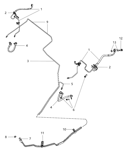 2010 Dodge Journey  Sensor-Anti-Lock Brakes Diagram for 4743874AE