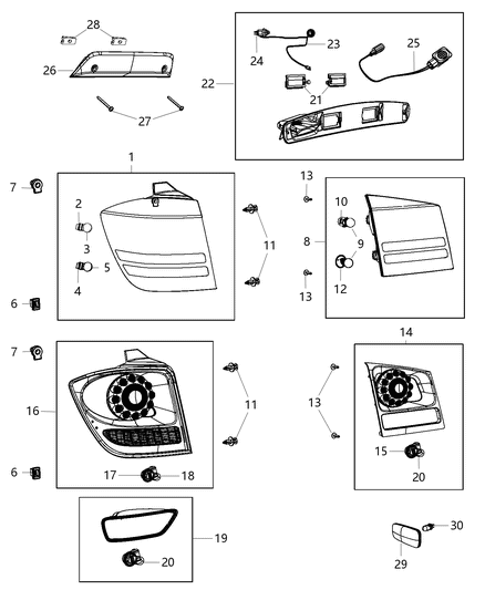 2013 Dodge Journey  Socket-Back-Up Lamp Diagram for 68036503AA