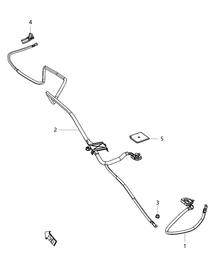 2014 Dodge Challenger  Battery Positive Wiring Diagram for 68069652AB