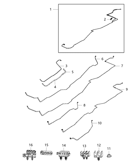 2013 Ram 3500 Clip-Tube Diagram for 5146783AB