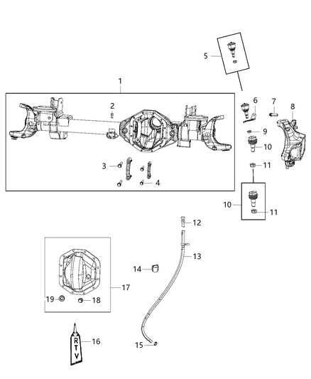 2016 Ram 4500  Clip-Vent Tube Diagram for 68239110AA