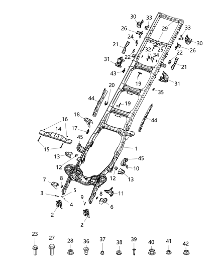 2019 Ram 4500  Reinforce-A-Pillar Diagram for 52014006AA