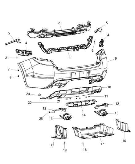 2014 Dodge Dart  Plug-Tow Hook Diagram for 68140360AB