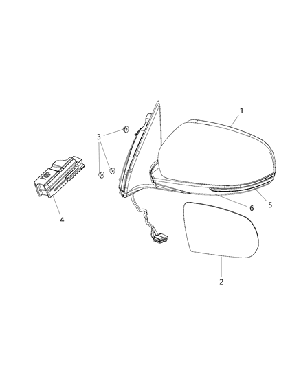 2019 Jeep Cherokee  Mirror-Prism Diagram for 68495081AA