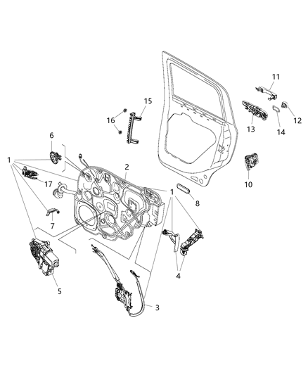 2016 Jeep Renegade Cap-Door Handle Diagram for 5UW71TZZAA