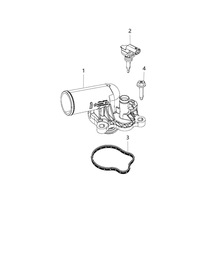 2021 Dodge Durango  THERMOSTA-THERMOSTAT Diagram for 4893926AG