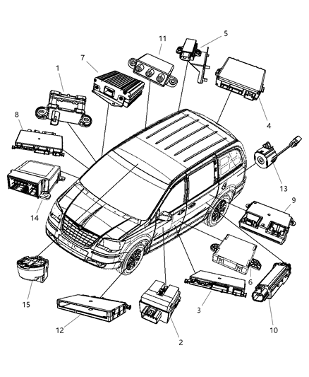 2009 Chrysler Town & Country  TRANSPOND-Low Tire Pressure Warning Diagram for 56053034AC