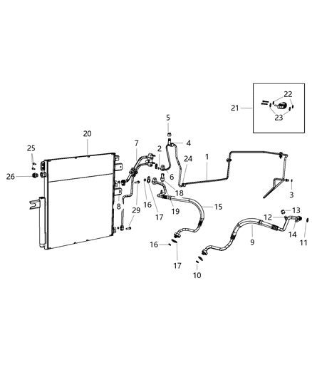2014 Ram 3500  Grommet Diagram for 68210904AA