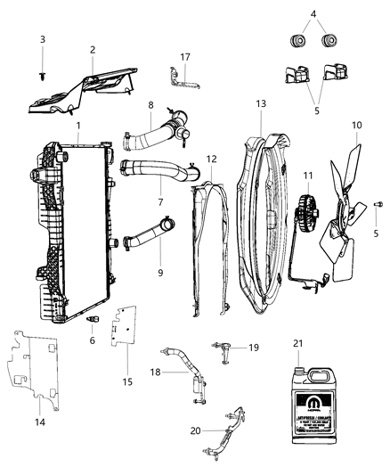 2013 Ram 3500  Fan-Cooling Diagram for 52014730AA
