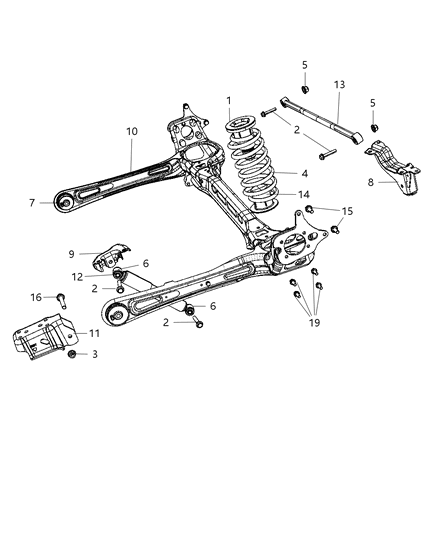 2010 Dodge Grand Caravan  Bracket-Front Spring Diagram for 4721656AA