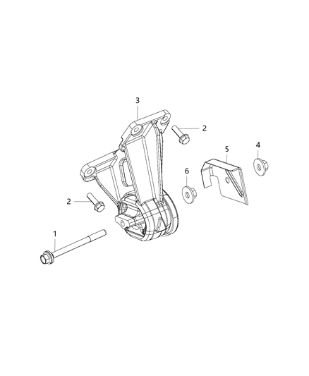 2020 Ram 1500  INSULATOR-Engine Mount Diagram for 68248785AC