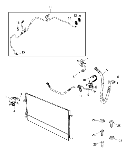 2017 Jeep Renegade  CONDENSER-Air Conditioning Diagram for 68248149AA