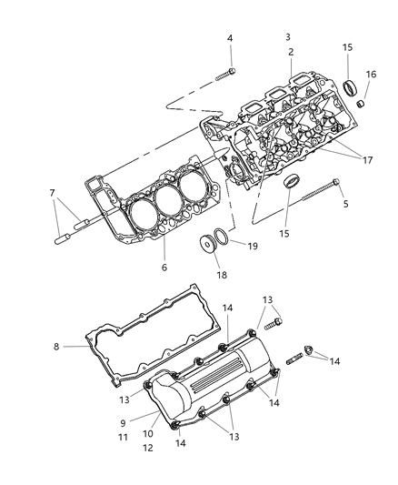 2004 Dodge Dakota  Screw-HEXAGON FLANGE Head Diagram for 6505528AA