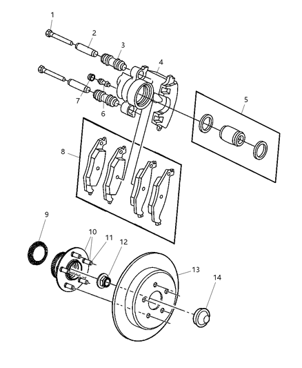2007 Chrysler PT Cruiser  Rear Disc Brake Rotor Diagram for 2AMV5652AA