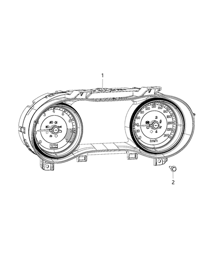 2020 Jeep Cherokee CLUSTER-INSTRUMENT PANEL Diagram for 68432298AB
