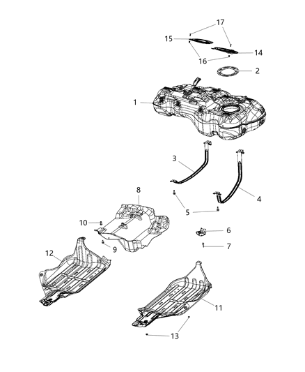 2019 Jeep Compass  Strap-Fuel Tank Diagram for 57008485AA