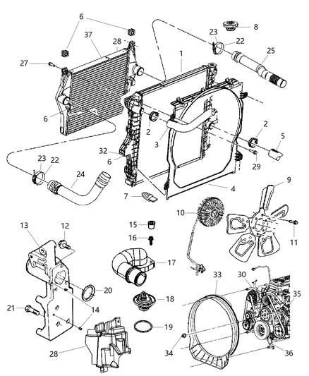 2007 Dodge Ram 2500  Plug-Pipe Diagram for 5011903AA