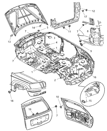 2003 Jeep Grand Cherokee  Plug-Body Diagram for 55136752AA