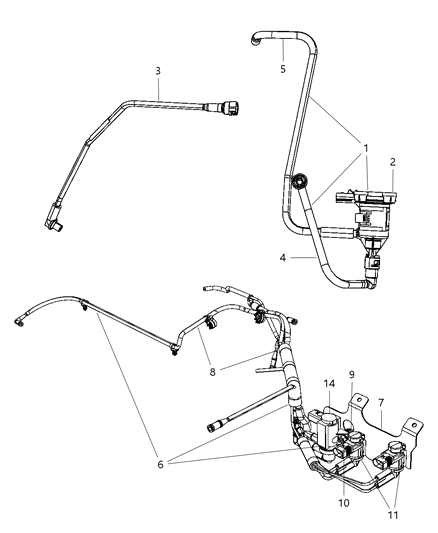 2009 Dodge Journey  Valve-Linear PURGE Diagram for 4891741AA