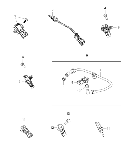 2016 Jeep Renegade Bolt-HEXAGON FLANGE Head Diagram for 6509631AA