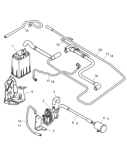 2004 Chrysler PT Cruiser  Tube-Fuel Supply Diagram for 5085023AA